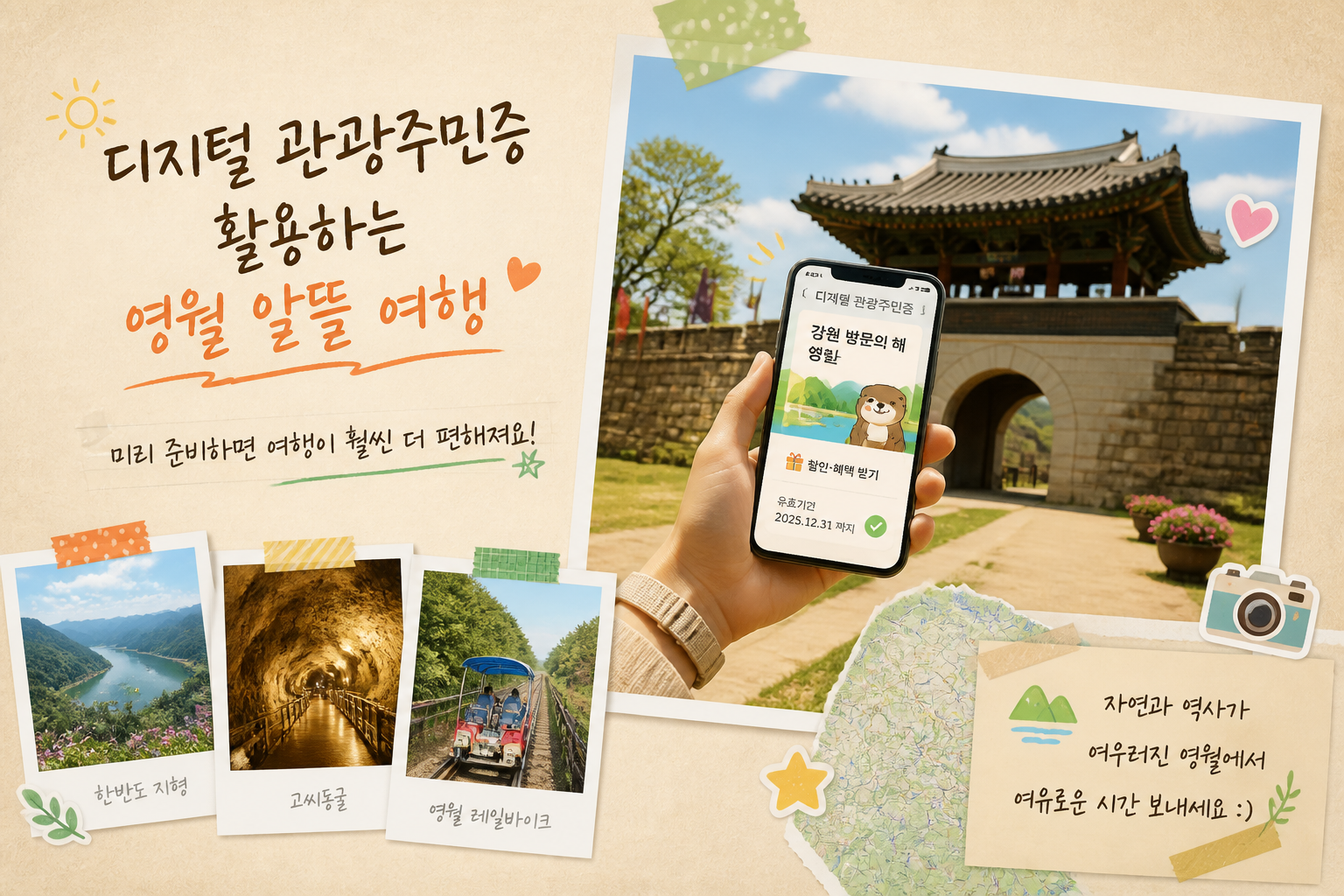디지털 관광주민증 활용하는 영월 알뜰 여행